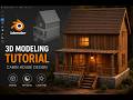Blender Cabin House Tutorial | Realistic Wooden House in Blender 5.0