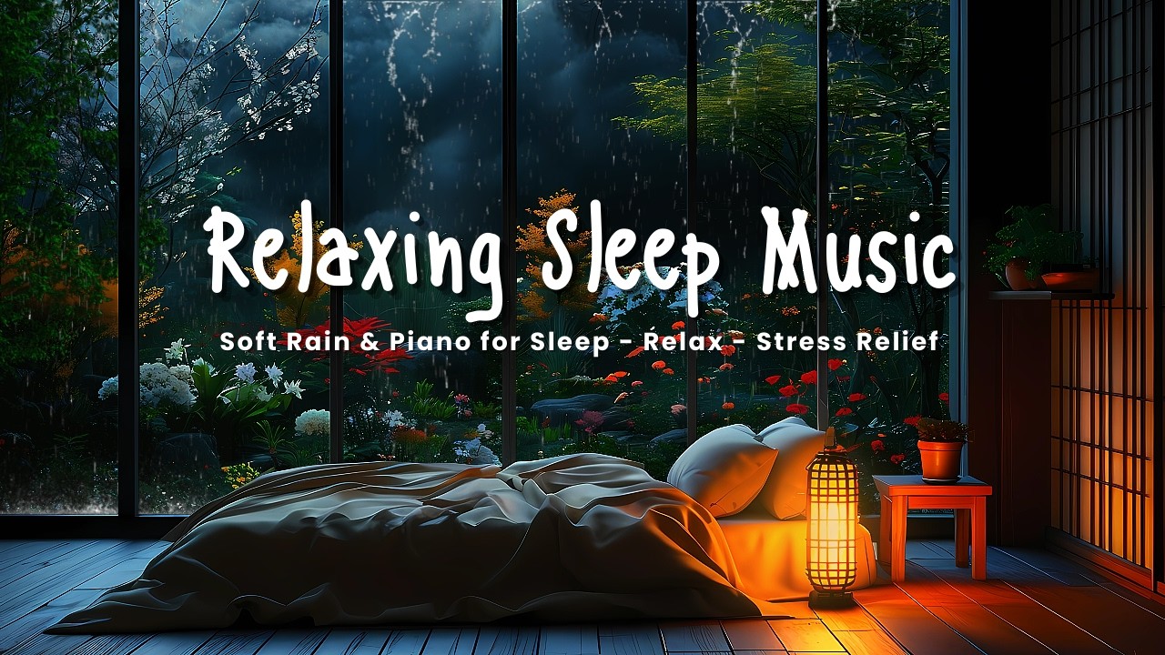 Deep Sleep Music with Rain Sounds – Cozy Piano Night Ambience to Relax ...