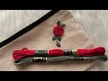 Embroidery on Pouch !! Easy step by step Hand Embroidery for beginners 🥰 Woven Rose 🥀 Gossamer ❤️