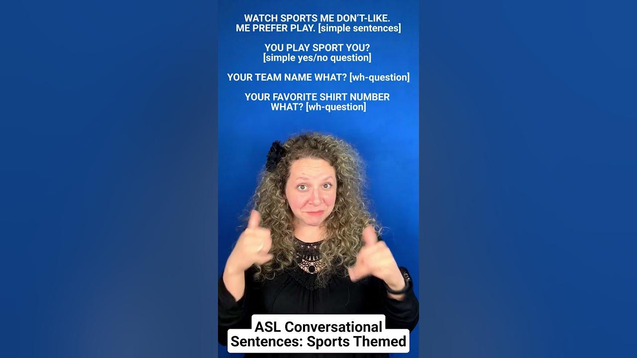 ASL Conversation Starters Sports Themed YouTube