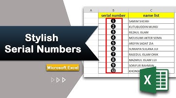 How to insert Stylish Serial Numbers in Excel