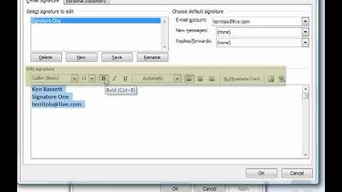 How to add a signature in Microsoft Outlook 2007
