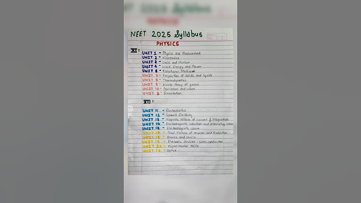 NEET 2025 Syllabus Physics (XI+XII) #neet2025 #neetsyllabus #physicsneet