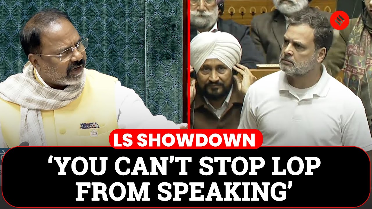 Lok Sabha Disrupted As Rahul Gandhi Challenges Chair Over Speaking Rights