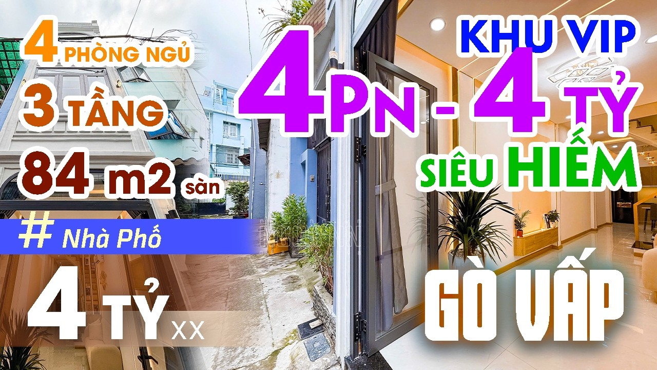 Bán nhà Gò Vấp giá rẻ 4 PN, 3 tầng lầu, nhà đẹp Gò Vấp gần sân bay vào ở ngay #bannhagovap #ngocnn