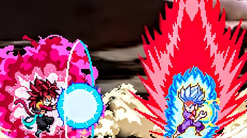 Gogeta SSJ4 V3 OP (New) VS Vegito OP (all form) in Jump Force Mugen