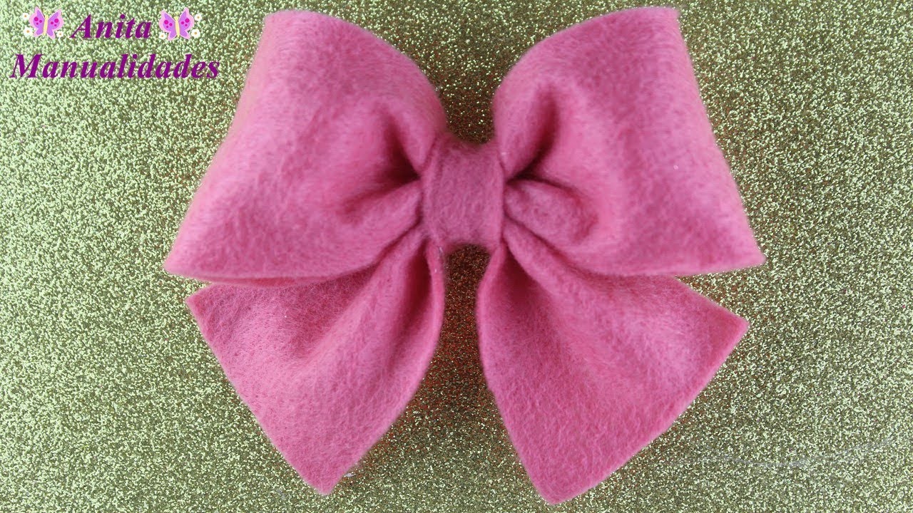 Moño de Fieltro Paso a Paso | Anita Manualidades