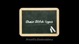 Chain Sch Types Embroidery Preetis Needle And Thread Creation