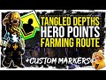 Guild Wars 2 - Hero Points Farming Route - Tangled Depths - with Custom Markers