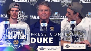 2023 National Championship Postgame Press Conference (5.29.23) | Notre Dame Men’s Lacrosse