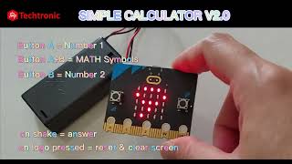 Explore STEM & Coding with micro:bit : SIMPLE CALCULATOR V2.0 #microbit #TECHTRONIC #MESAC2022