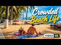 Beach Walk 4K 60FPS | Crowded Beach Life