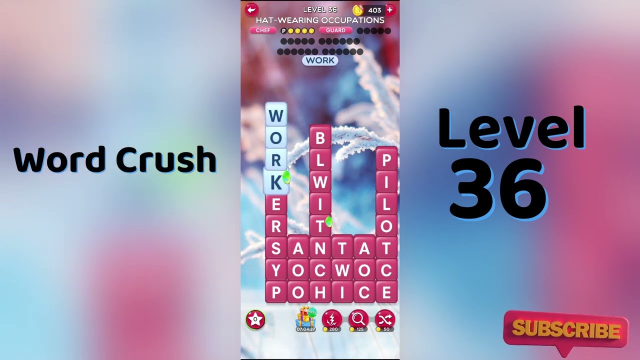 Word Crush Level 36 Answers | Fun Puzzle Game | Solution Guruji