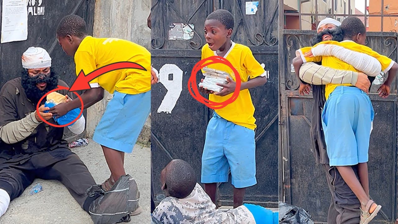 THIS LITTLE SCHOOL BOY IS A LIGHT IN HUMAN FORM 😳😭 #SocialExperiment #ActOfKindness #EmotionalVideo 