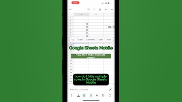 How Do I Hide Multiple Rows in Google Sheets Mobile?