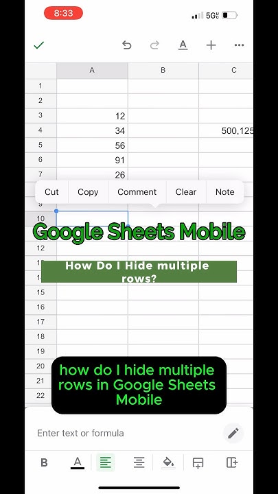 how-do-i-hide-multiple-rows-in-google-sheets-mobile-youtube