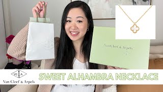 VAN CLEEF & ARPELS SWEET ALHAMBRA NECKLACE MOTHER OF PEARL | VCA UNBOXING & FIRST IMPRESSIONS