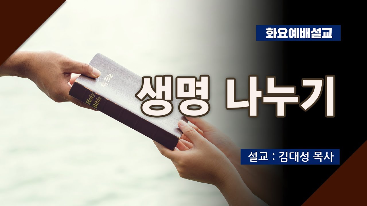 [화요설교] 생명 나누기 | 김대성 목사