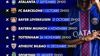 🚨 officiel le calendrier du psg ligue des champions 2025 2026 mon a vie sur le tirage 🔵🔴🔥