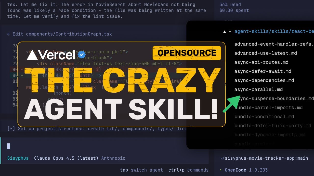 SUPER POWER SKILLS by Vercel: MAKE YOUR CLAUDE CODE 10X BETTER with this SIMPLE SKILL FOLDER