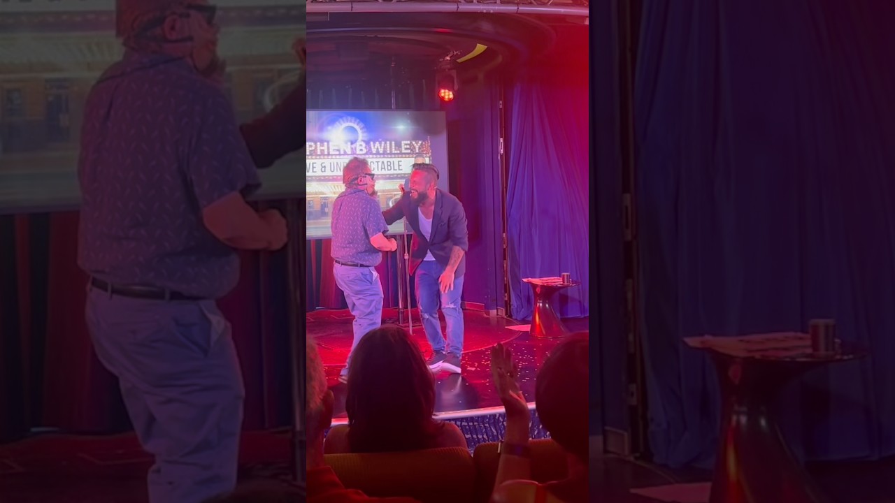 😂 I Put Him in a Ventriloquist Mask… He STOLE the Show! #ventriloquist #shorts #celebritycruises