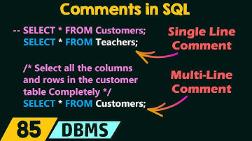 Comments in SQL