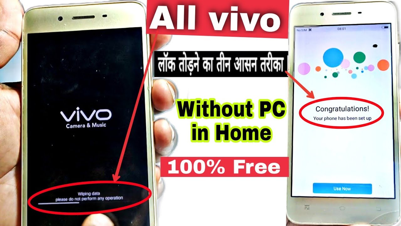 Vivo Phone Ka Lock Kaise Tode How To Remove Pattern pin password Lock 