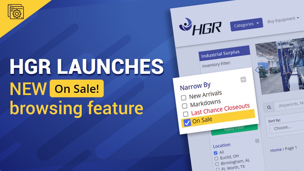 New HRG "On Sale" Feature