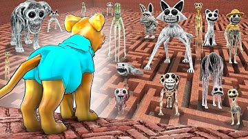 Can ZOONOMALY MONSTERS find me in a MAZE?! (Garry