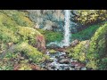 Palette Knife Waterfall Landscape Acrylic Painting LIVE Tutorial
