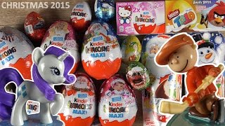 CHRISTMAS KINDER SURPRISE EGGS SPECIAL My Little Pony The Peanuts Movie Hello Kitty Disney Cars Toys