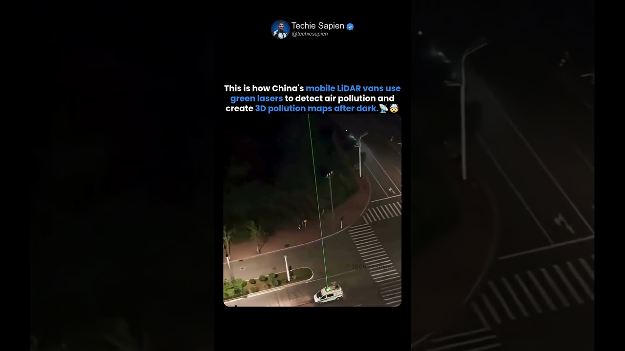 China's Mobile LiDAR Vans Use Green Lasers to Catch Air Pollution at Night! 🤯🌃📡