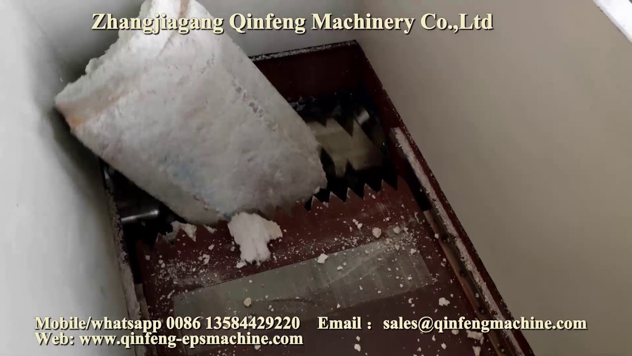 CF-SS series single shaft shredder for polystyrene blocks