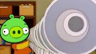 Bart megaphone but it's a angry birds pig screaming (EARRAPE WARNING)