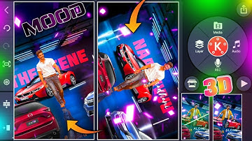 Full screen🔥3D style Cinematic motion poster Editing kinemaster tutorial key animation editing video