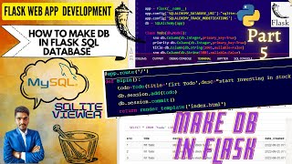 Python Flask Part 5 | How to make db in flask SQL Database | Flask  SQLAlchemy Connection Mysql