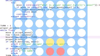 Connect 4 in only 7 minutes! | Python Projects