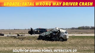 UPDATE: Fatal Wrong Way Driver Crash Near Grand Forks Monday, 1 Dead, 1 Injured