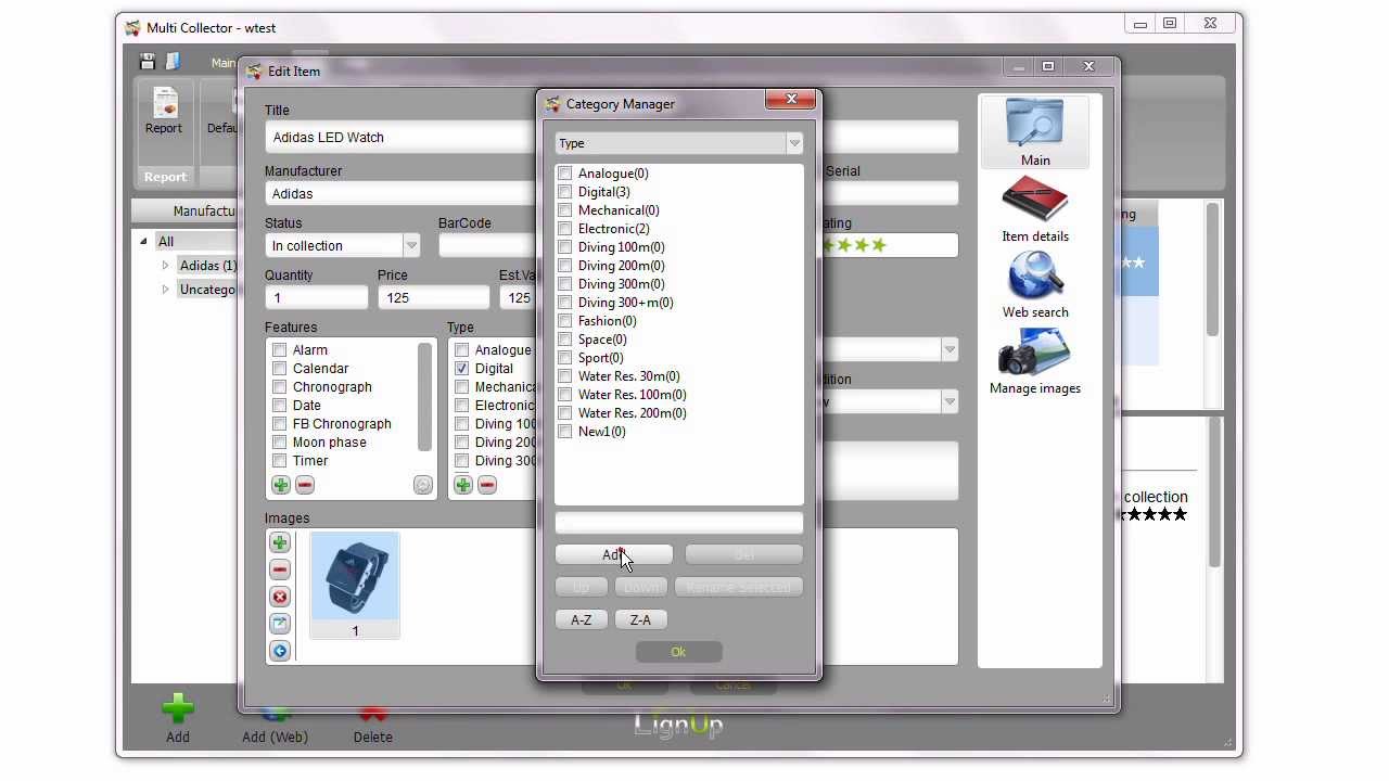 LignUp Multi Collector TAGs Manager