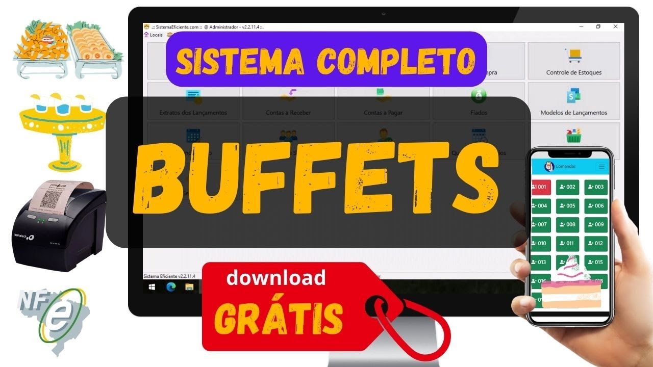 SISTEMA PARA GERENCIAR BUFFETS: VENDAS, ORÇAMENTOS, ESTOQUE, PRODUÇÃO ...