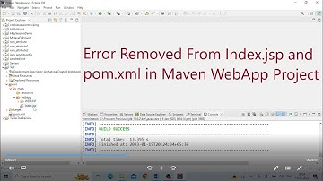 Remove Eclipse Maven Error  index.jsp and pom.xml  #maven