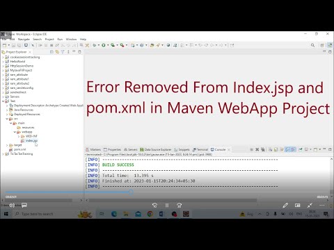 How to Remove Eclipse Maven Error  index.jsp and pom.xml   of Maven Web App Project #maven