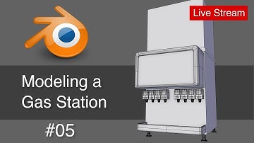 Modeling a Gas Station with Blender #05