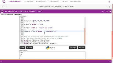 InfyTQ PF Day8 Video 9 Ex 41 higher order function and lambda