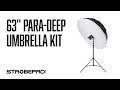 Strobepro 63"  Para-Deep Umbrella Kit