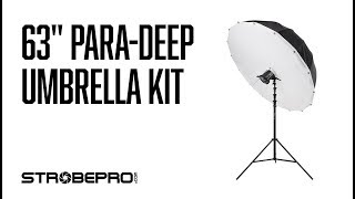 Strobepro 63"  Para-Deep Umbrella Kit