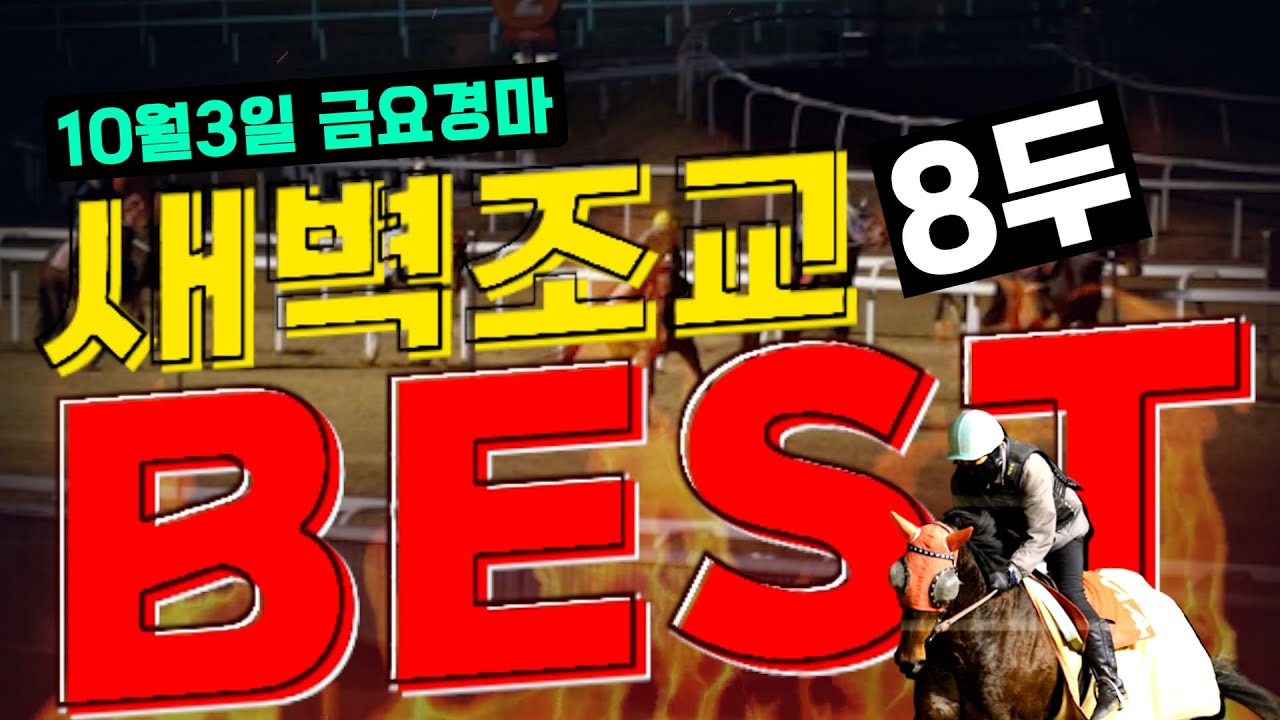 [굽소리경마] 10월3일 금요일 서울경마!! 배당부터 적중까지 책임질 훈련우수마는??#새벽조교#과천경마장#조교우수마#굽소리경마