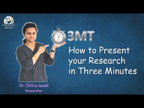 3 minute research presentation