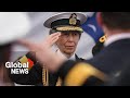 Princess anne christens canadian navy vessel as part of bc tour