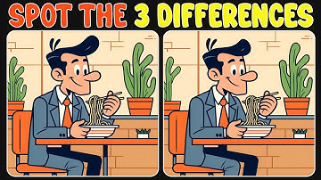 Brain Game Challenge Find 3 Differences!【Your Mission: Locate Three Sneaky Changes in each Puzzle】